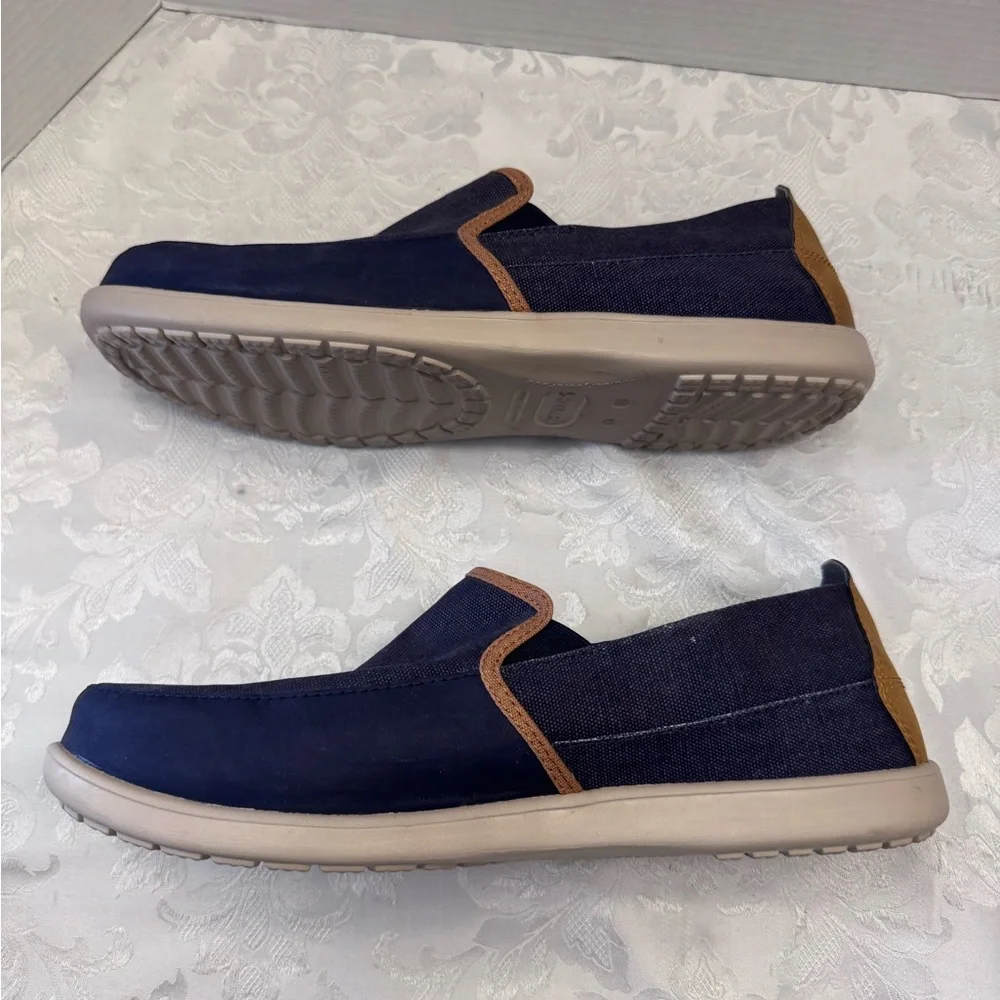 Crocs Santa Cruz Navy Men’s 13 Loafer Comfort‎ Casual Shoes Beach Fish Coastal
